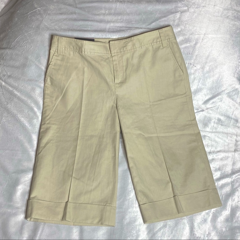 Banana Republic Martin Fit Cotton Linen Blend Khaki Shorts Petite